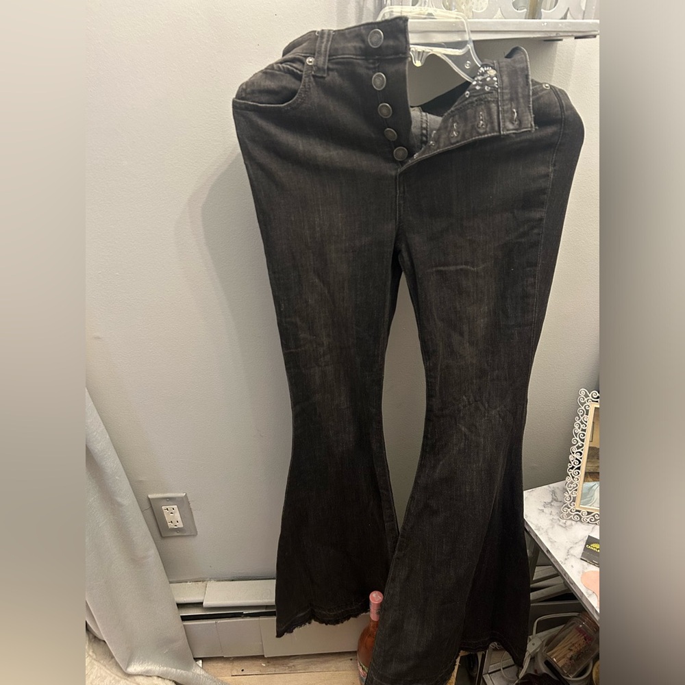 Free People Black Flare Jeans